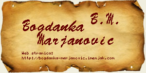 Bogdanka Marjanović vizit kartica